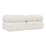 Ames 68" Boucle Fabric Upholstered 2pc. Modular Loveseat in Cream