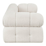 Ames 68" Boucle Fabric Upholstered 2pc. Modular Loveseat in Cream