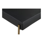 Carly Boucle Fabric And Vegan Leather Upholstered Dining Chair in Black