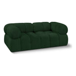 Ames 68" Boucle Fabric Upholstered 2pc. Modular Loveseat in Green
