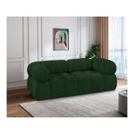 Ames 68" Boucle Fabric Upholstered 2pc. Modular Loveseat in Green