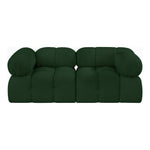Ames 68" Boucle Fabric Upholstered 2pc. Modular Loveseat in Green