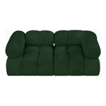 Ames 68" Boucle Fabric Upholstered 2pc. Modular Loveseat in Green