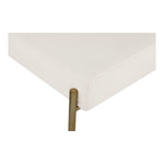 Carly Boucle Fabric And Vegan Leather Upholstered Dining Chair in Cream