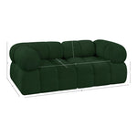 Ames 68" Boucle Fabric Upholstered 2pc. Modular Loveseat in Green