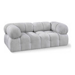 Ames 68" Boucle Fabric Upholstered 2pc. Modular Loveseat in Grey
