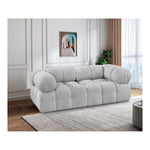 Ames 68" Boucle Fabric Upholstered 2pc. Modular Loveseat in Grey