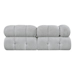 Ames 68" Boucle Fabric Upholstered 2pc. Modular Loveseat in Grey