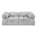 Ames 68" Boucle Fabric Upholstered 2pc. Modular Loveseat in Grey
