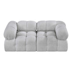 Ames 68" Boucle Fabric Upholstered 2pc. Modular Loveseat in Grey