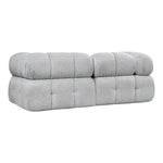 Ames 68" Boucle Fabric Upholstered 2pc. Modular Loveseat in Grey