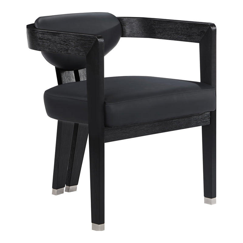 Carlyle Vegan Leather Upholstered Dining Chair in Black