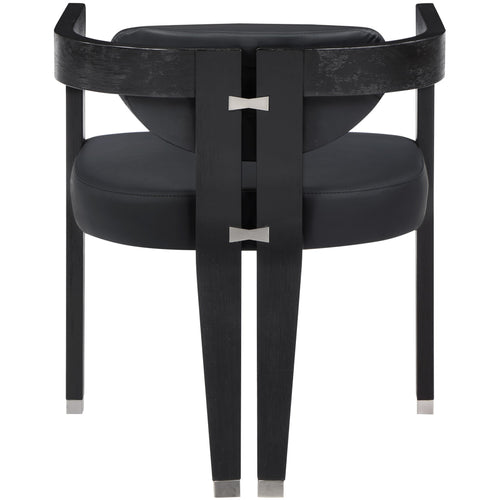 Carlyle Vegan Leather Upholstered Dining Chair in Black