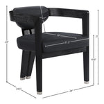 Carlyle Vegan Leather Upholstered Dining Chair in Black