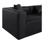 Cube 108" Vegan Leather Upholstered 5pc. Modular Sectional in Black