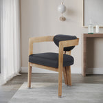 Carlyle Vegan Leather Upholstered Dining Chair in Black