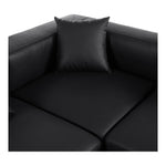 Cube 108" Vegan Leather Upholstered 5pc. Modular Sectional in Black