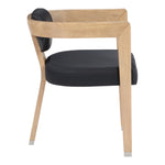 Carlyle Vegan Leather Upholstered Dining Chair in Black