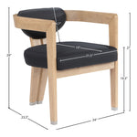 Carlyle Vegan Leather Upholstered Dining Chair in Black