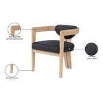 Carlyle Vegan Leather Upholstered Dining Chair in Black