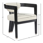 Carlyle Vegan Leather Upholstered Dining Chair in Cream