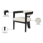 Carlyle Vegan Leather Upholstered Dining Chair in Cream
