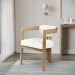 Carlyle Vegan Leather Upholstered Dining Chair in Cream