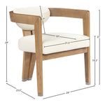 Carlyle Vegan Leather Upholstered Dining Chair in Cream
