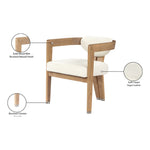 Carlyle Vegan Leather Upholstered Dining Chair in Cream