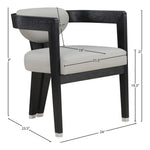 Carlyle Vegan Leather Upholstered Dining Chair in Grey