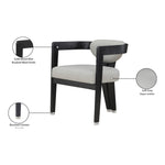 Carlyle Vegan Leather Upholstered Dining Chair in Grey