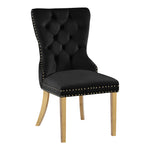 Carmen Velvet Upholstered Dining Chair in Black
