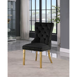 Carmen Velvet Upholstered Dining Chair in Black