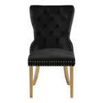 Carmen Velvet Upholstered Dining Chair in Black