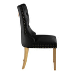 Carmen Velvet Upholstered Dining Chair in Black