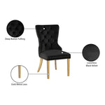 Carmen Velvet Upholstered Dining Chair in Black