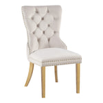 Carmen Velvet Upholstered Dining Chair in Cream