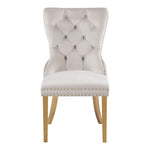 Carmen Velvet Upholstered Dining Chair in Cream