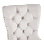 Carmen Velvet Upholstered Dining Chair in Cream