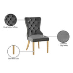 Carmen Velvet Upholstered Dining Chair in Grey