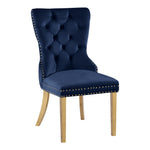Carmen Velvet Upholstered Dining Chair in Navy