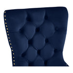Carmen Velvet Upholstered Dining Chair in Navy