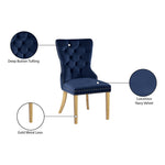 Carmen Velvet Upholstered Dining Chair in Navy