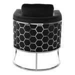 Casa Velvet Upholstered Chair in Black