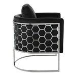 Casa Velvet Upholstered Chair in Black