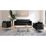 Casa Velvet Upholstered Chair in Black