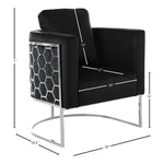 Casa Velvet Upholstered Chair in Black