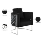 Casa Velvet Upholstered Chair in Black