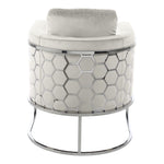 Casa Velvet Upholstered Chair in Cream
