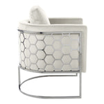 Casa Velvet Upholstered Chair in Cream
